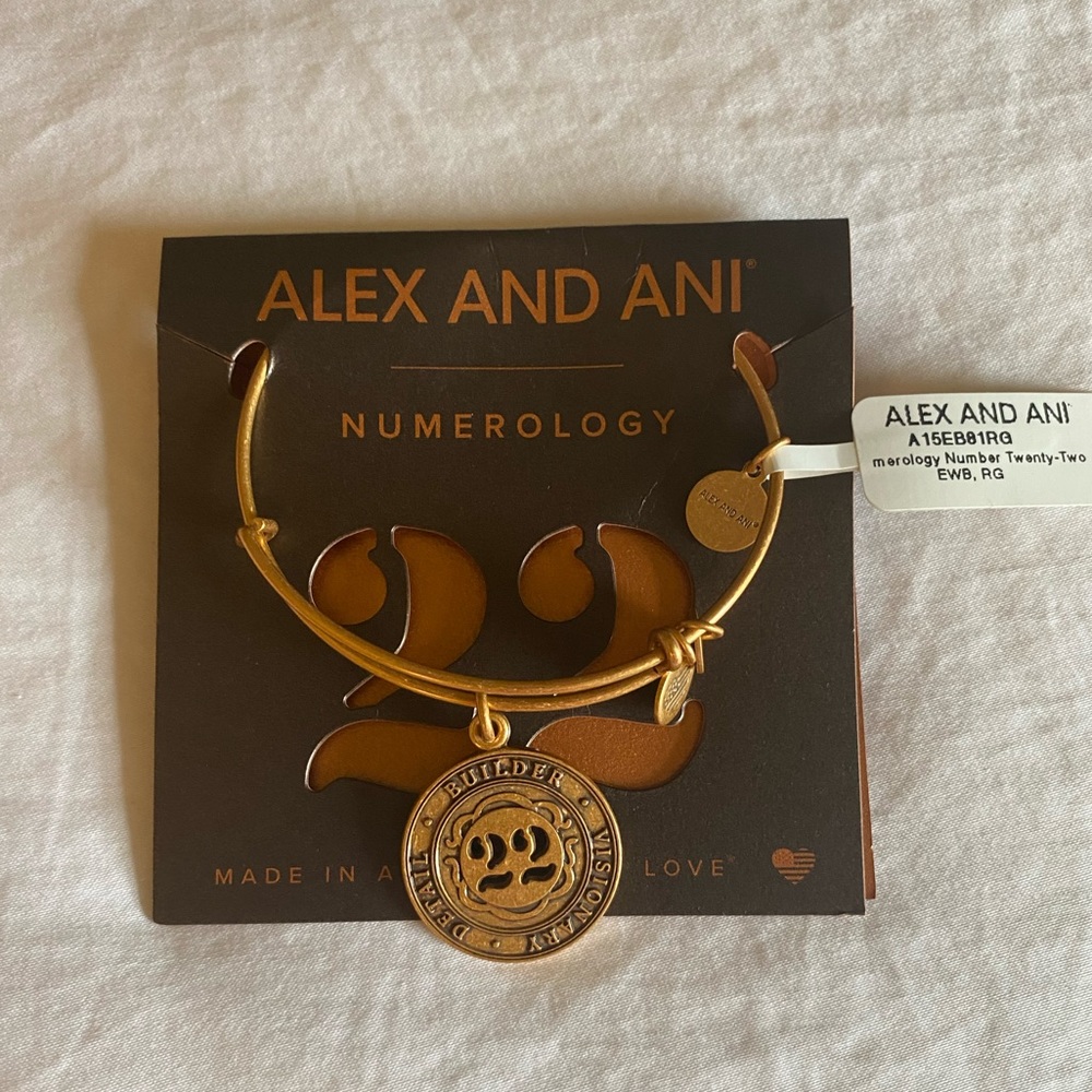 ALEX & ANI Numerology Bangle Bracelet Brand New!